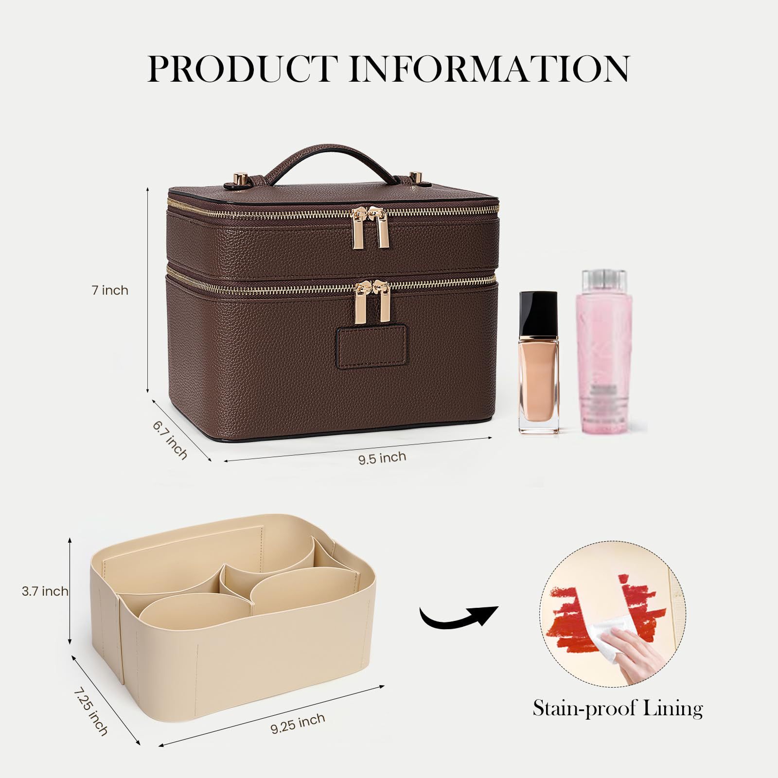 Large Capacity Double-layer Lu - đánh giá và giá Luxury Bags Leather